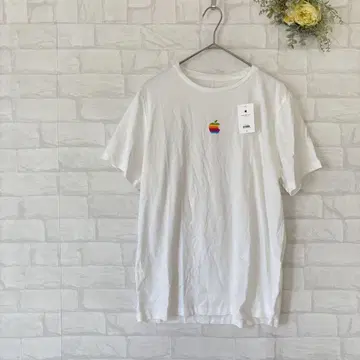새상품 애플사 로고 티셔츠 샌프란시스코 본사 한정판 화이트 Apple M