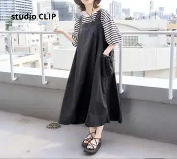 studio CLIP BIG 포켓 오버롤 스커트