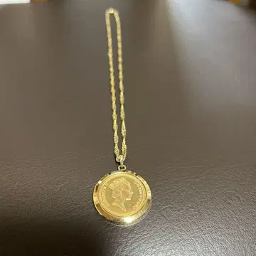 코인형 금도금 펜던트 목걸이