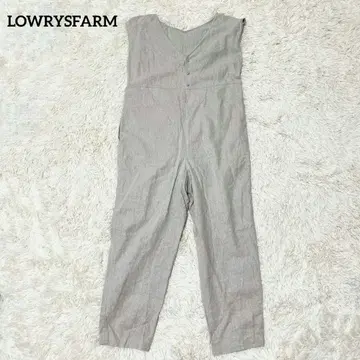 [로리즈팜] 린넨 혼방 롬퍼 (M) 세탁 가능, 어덜트 캐주얼 그레