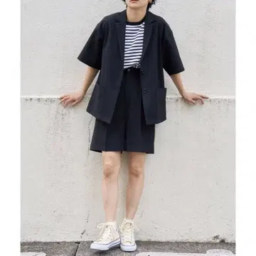 [ FREAK'S STORE ] 린넨 라이크 셋업 블랙