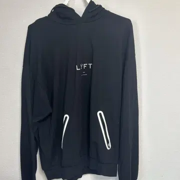 LYFT 블랙 후드티 후드 부착