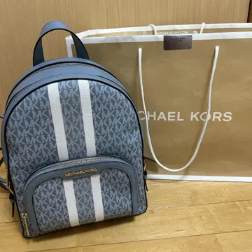 MICHAEL KORS MK 로고 백팩 블루 백팩