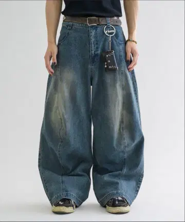[ EPNK ] Switch slab wide denim pants