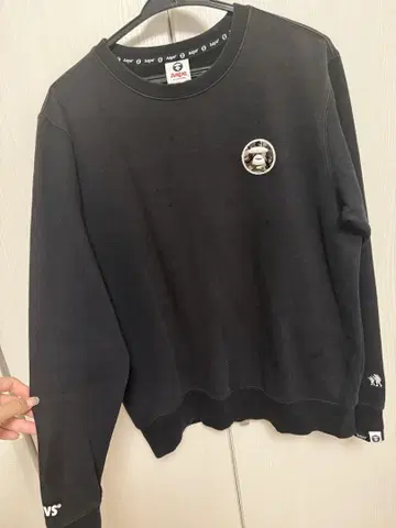 Aape 블랙 L 사이즈 맨투맨
