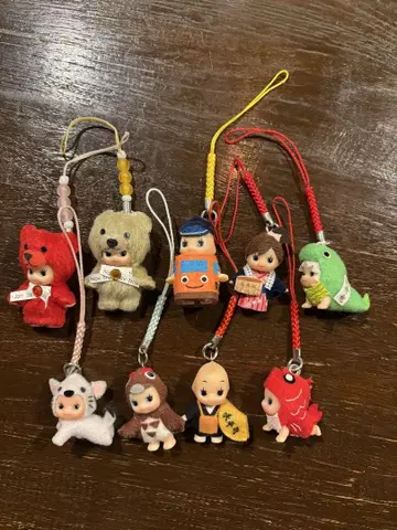 큐피 향토 레트로 스트랩 세트 끈 곰 모음