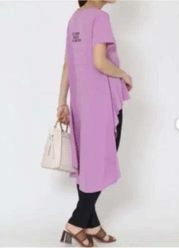 야마다야 Ample 반팔 백 롱 티셔츠