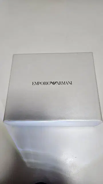 아르마니 천연 가죽 지갑 블랙 박스 포함 미사용급