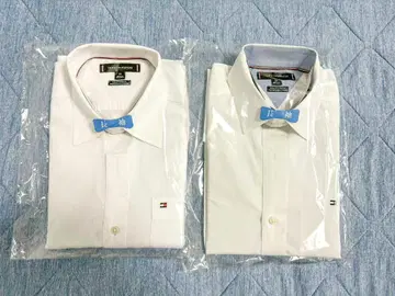 Tommy Hilfiger 화이트 셔츠 긴팔 캐주얼 & 라이트 비즈니스