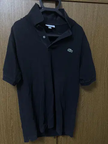 LACOSTE 블랙 피케 셔츠 US M