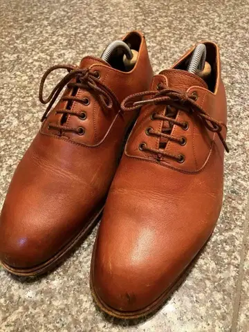 Meermin 브라운 가죽 레이스업 슈즈