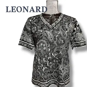 *LEONARD* 페이즐리 무늬 V넥 반팔 티셔츠