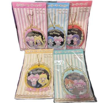 세일러문 x 마이멜로디 콜라보 1번 복권 거울 5점 세트