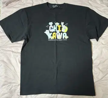 치이카와 랜드 T셔츠 블랙 XL 토킹 헤즈