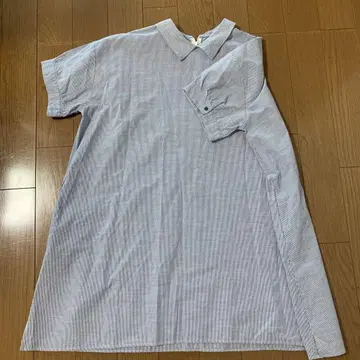 휴일과 시 허니 애플 롱 셔츠 블루 스트라이프
