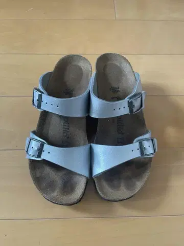 Birkenstock Papillio 실버 샌들 37 힐 4cm