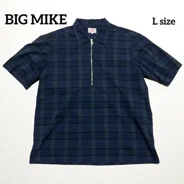 [새상품급] BIG MIKE 빅마이크 체크 셔츠 지퍼 L 사이즈