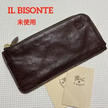 미사용 IL BISONTE 일비종떼 가죽 장지갑 초코