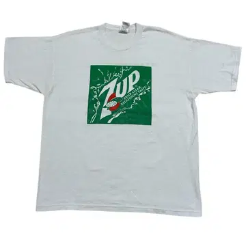 빈티지 90년대 프룻 오브 더 룸 7up 주스 기업 로고 티셔츠