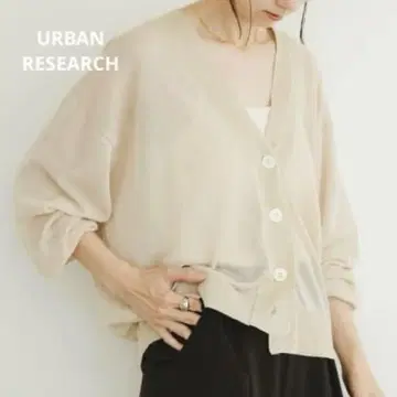 URBAN RESEARCH 시어 라메 가디건
