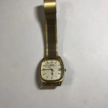 12297 SEIKO 그랜드 쿼츠 시계 스퀘어 골드 남성용 데이트