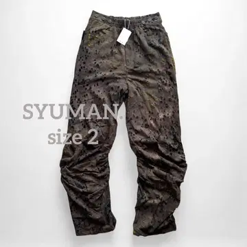 1361 SYUMAN (슈우만) 25SS 데미지 개더 팬츠 2