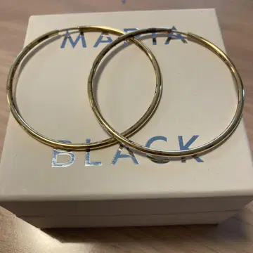 MARIA BLACK 골드 후프 귀걸이 직경 5.4cm