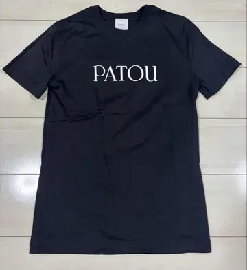PATOU 블랙 반팔 티셔츠 XS