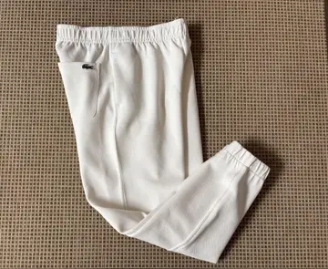 LACOSTE 화이트 조거 팬츠 38
