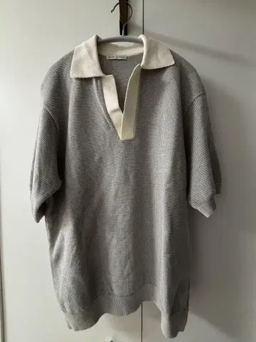 UNITED ARROWS 그레이 피케 셔츠