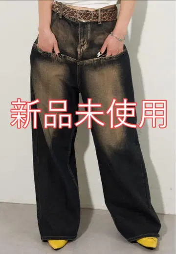 W.W.G 슬래시 포켓 블라스트 와이드 데님