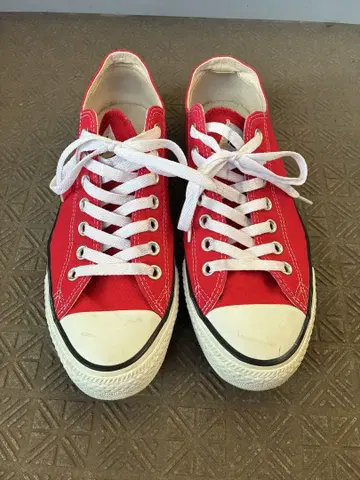CONVERSE 올스타 빨간색 로우컷 스니커즈