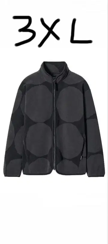 UNIQLO Marimekko 유니클로 마리메꼬 플리스 블랙 3XL