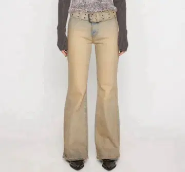 [새상품급] 라구아젬 STUDS BELT FLARE 데님