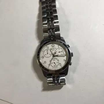 12299 작동 티쏘 TISSOT 쿼츠 크로노그래프 실버 데이트