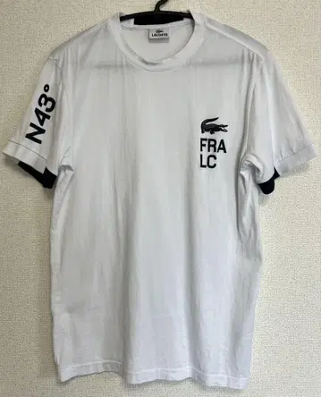 LACOSTE FRALC 로고 T셔츠 화이트