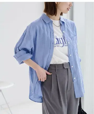 저널 스탠다드 리룸 컬러 린넨 오버사이즈 셔츠