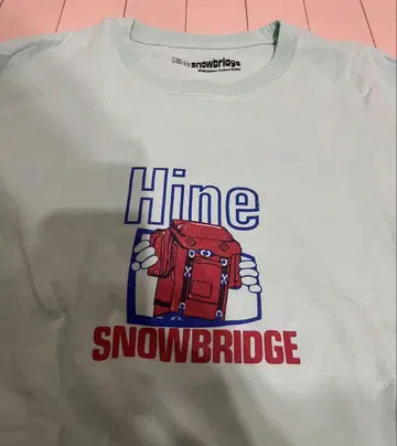 HINE/SNOWBRIDGE 민트 그린 T셔츠 L 사이즈