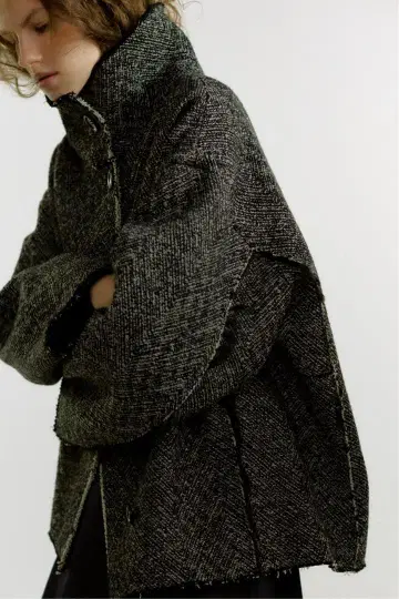 프레이 아이디 울 혼방 자카드 미들 코트 2024 A/W