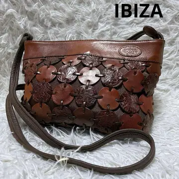 IBIZA 컷워크 가죽 숄더백 크로스바디 브라운 천연 가죽