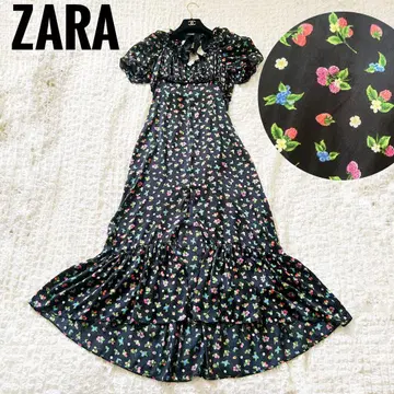 레어 ZARA 자라 스트로베리 블루베리 총 퍼프 슬리브 원피스
