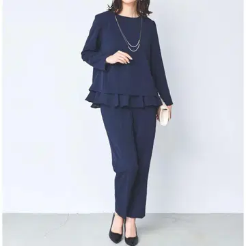 새상품 드레스라보 손세탁 가능 세레모니 셋업 페플럼 센터 프레스