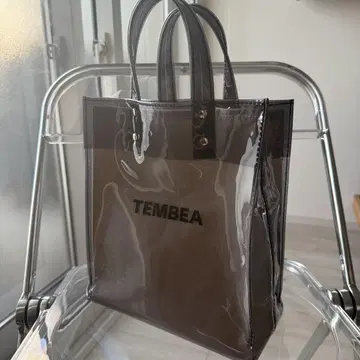 TEMBEA / PAPER TOTE SMALL 투명 (BLACK)