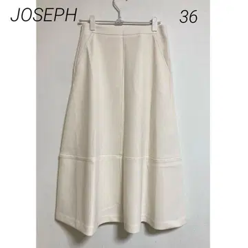 0453 JOSEPH 조셉 [세탁 가능] 볼트 더블 크로스 플레어 스커트