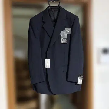 미사용 새상품 다크 네이비 스트라이프 정장 자켓 2버튼