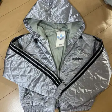 adidas 실버 후드 자켓
