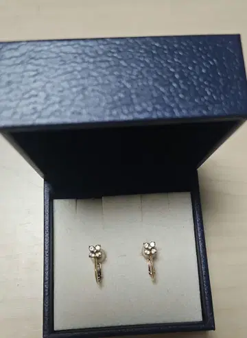 반돔 아오야마 귀걸이 화이트 토파즈 다이아몬드 K10