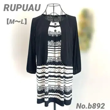 RUPUAU 레이어드 스타일 튜닉 M~L 여성복 시니어 7부 소매
