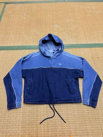 adidas 데님 후디 인디고 여성용 L 사이즈