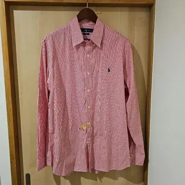 랄프 로렌 셔츠 스트라이프 코튼 긴팔 스트레치 자수 XL